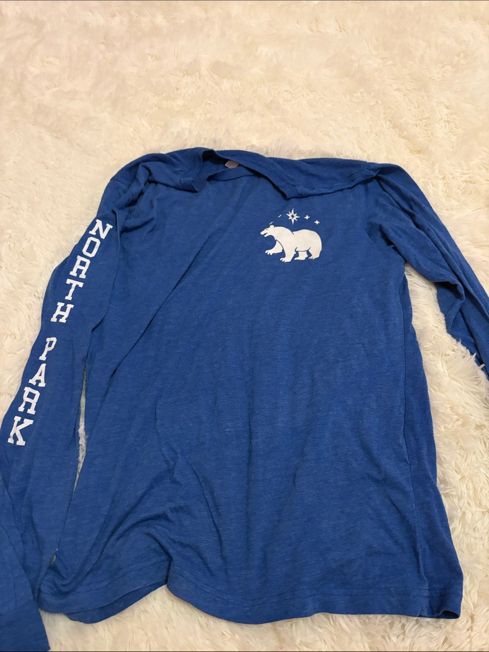 North Park Blue Long Sleeve with Polar Bear Graphic